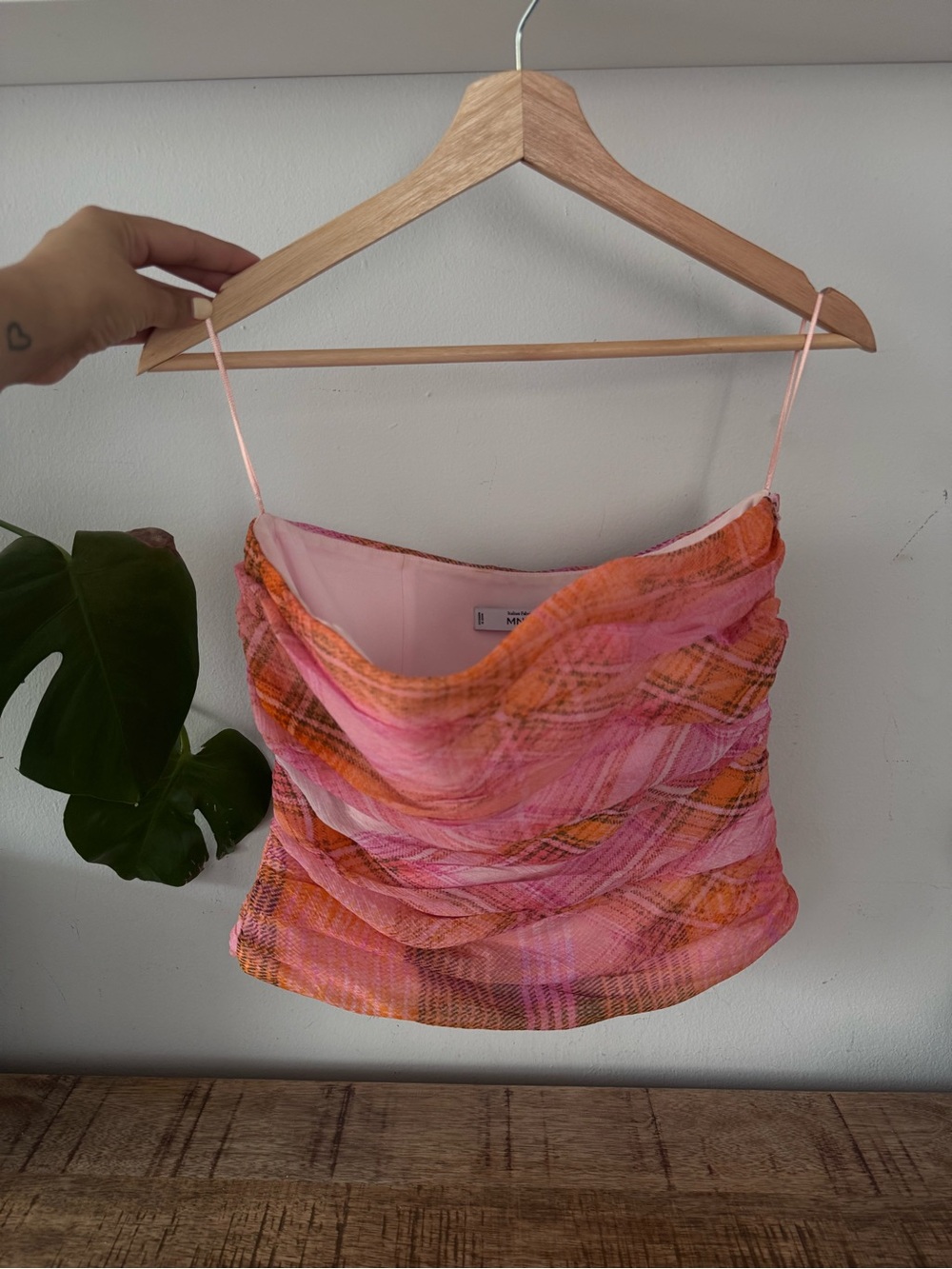 Mango CHECKED PRINT TOP - Picture 5 of 6